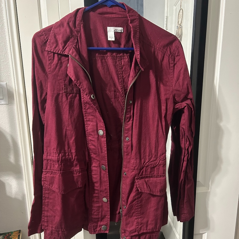 Burgundy Army Jacket